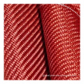 Red Aramid Fabric Textile red twill para aramid fiber fabric Factory